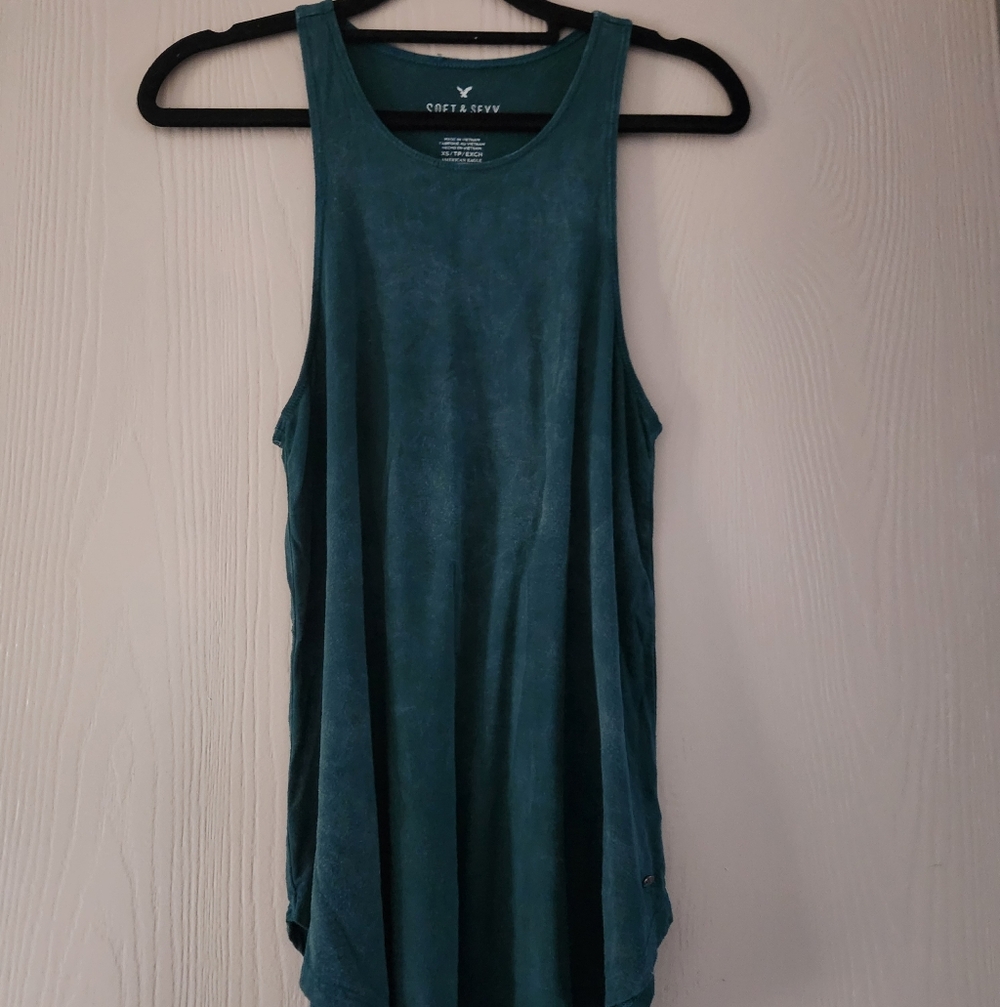 American Eagle Outfitters Deep Teal Tank Top size XS